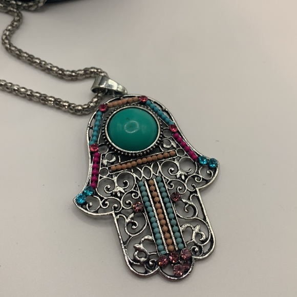 3 for 20$$ Costume Hamsa Necklace 28” chain - Picture 2 of 4